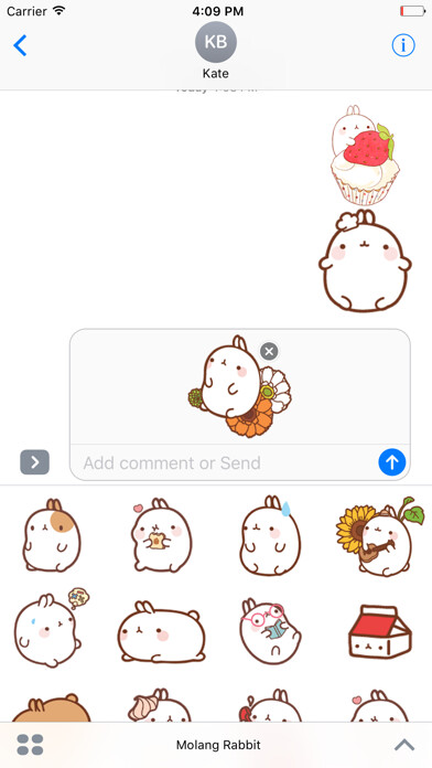 Emulate iPhone app Molang Rabbit - Emoji - Emoticons - Stickers using MyAndroid Emulate iPhone app Molang Rabbit - Emoji - Emoticons - Stickers using MyAndroid