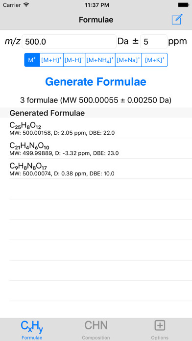 Emulate iPhone app Molecular Formula Generator using MyAndroid Emulate iPhone app Molecular Formula Generator using MyAndroid