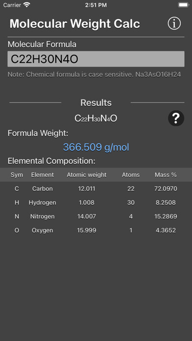Emulate iPhone app Molecular Weight Calculator using MyAndroid Emulate iPhone app Molecular Weight Calculator using MyAndroid
