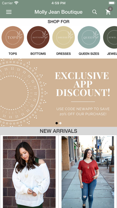 Emulate iPhone app Molly Jean Boutique using MyAndroid Emulate iPhone app Molly Jean Boutique using MyAndroid