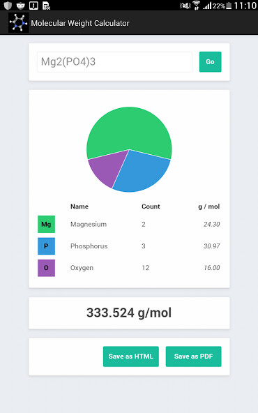 Run android online APK MolMass from MyAndroid or emulate MolMass using MyAndroid