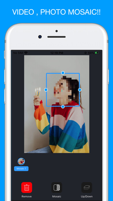 Emulate iPhone app MoMake - Mosaic Make using MyAndroid