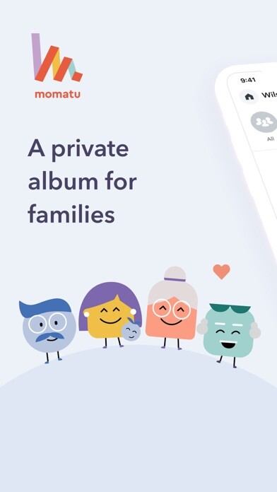 Emulate iPhone app Momatu: Family Photo Album using MyAndroid