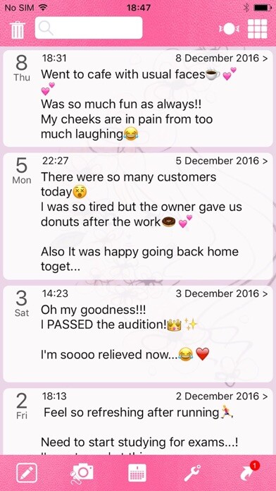Emulate iPhone app Moment Diary Tale using MyAndroid