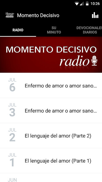Emulate iPhone app Momento Decisivo using MyAndroid