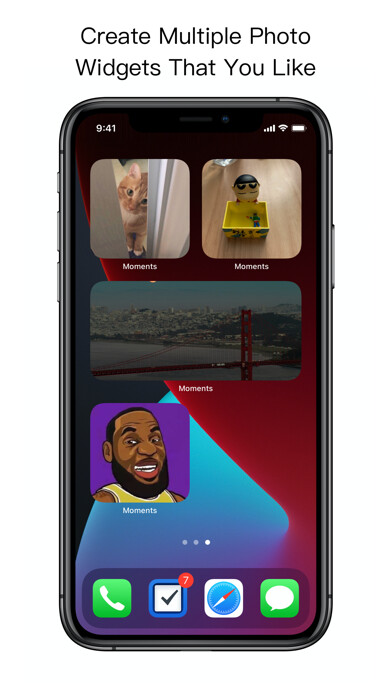 Emulate iPhone app Moments - Custom Photo Widgets using MyAndroid