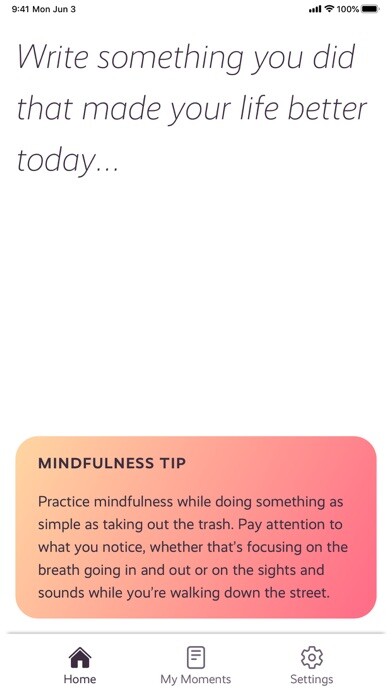Emulate iPhone app Moments - Daily Mindfulness using MyAndroid Emulate iPhone app Moments - Daily Mindfulness using MyAndroid