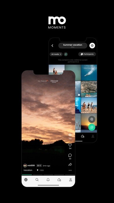 Emulate iPhone app Moments: for friends & family using MyAndroid