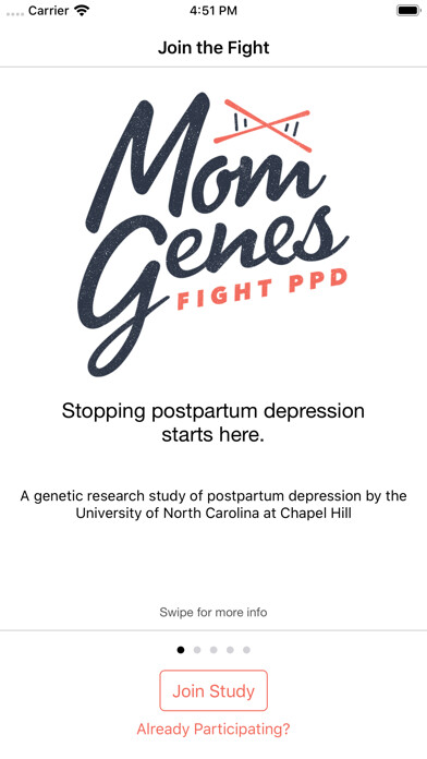 Emulate iPhone app Mom Genes Fight PPD using MyAndroid