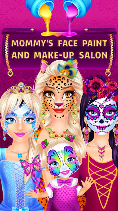 Emulate iPhone app Mommys Face Paint & Makeup Salon - Baby Spa Dressup Story using MyAndroid