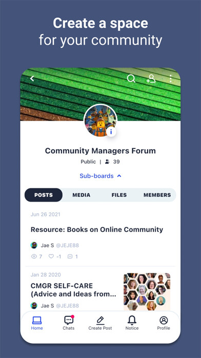 Emulate iPhone app MOMO BOARD: Community and Chat using MyAndroid