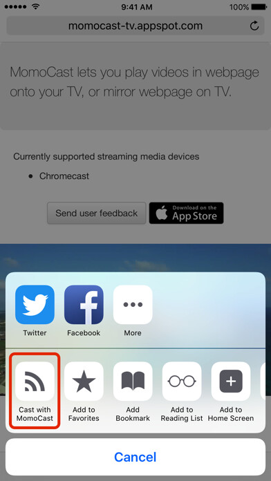 Emulate iPhone app MomoCast using MyAndroid