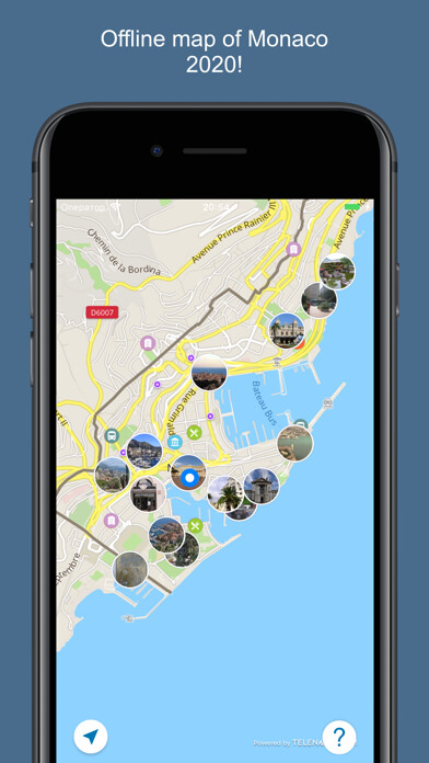 Emulate iPhone app Monaco 2020 — offline map using MyAndroid Emulate iPhone app Monaco 2020 — offline map using MyAndroid