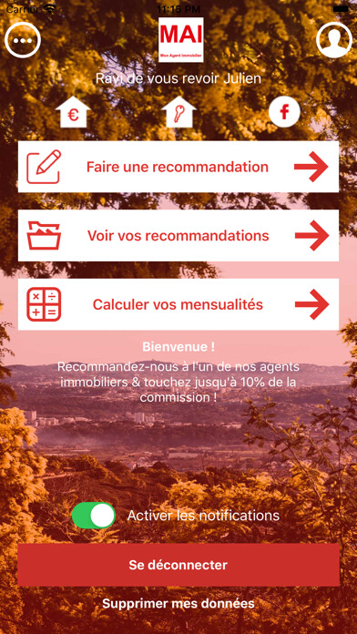 Emulate iPhone app Mon Agent Immobilier using MyAndroid Emulate iPhone app Mon Agent Immobilier using MyAndroid