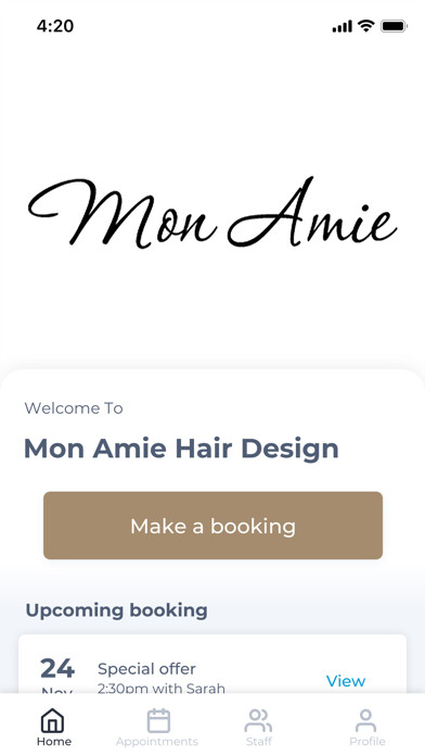 Emulate iPhone app Mon Amie Hair Design using MyAndroid Emulate iPhone app Mon Amie Hair Design using MyAndroid