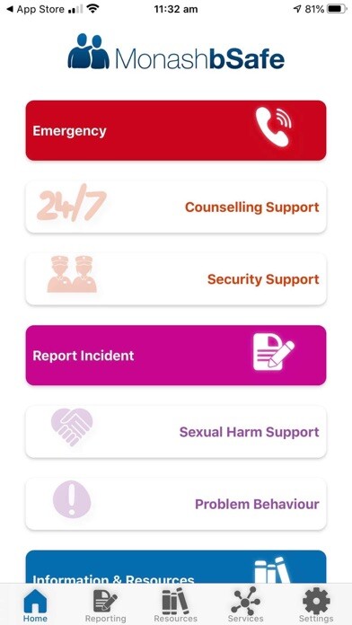 Emulate iPhone app Monash bSafe using MyAndroid