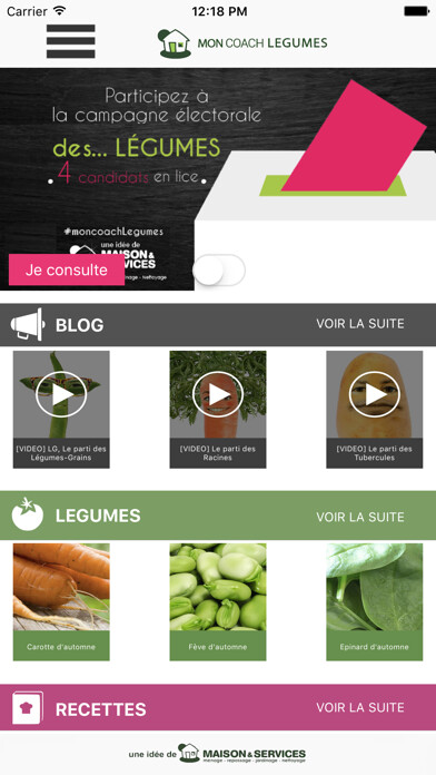 Emulate iPhone app Mon Coach Légumes using MyAndroid Emulate iPhone app Mon Coach Légumes using MyAndroid