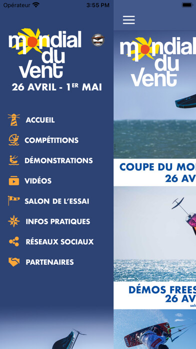 Emulate iPhone app Mondial du Vent using MyAndroid Emulate iPhone app Mondial du Vent using MyAndroid