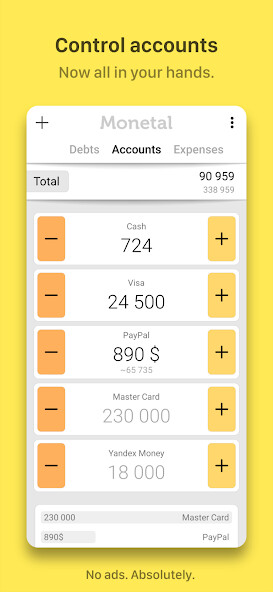 Emulate iPhone app Monetal - Expense Tracker using MyAndroid Emulate iPhone app Monetal - Expense Tracker using MyAndroid