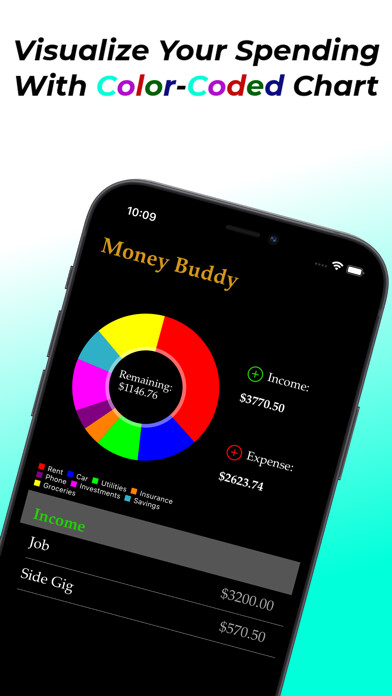 Emulate iPhone app Money Buddy Expense Tracker using MyAndroid