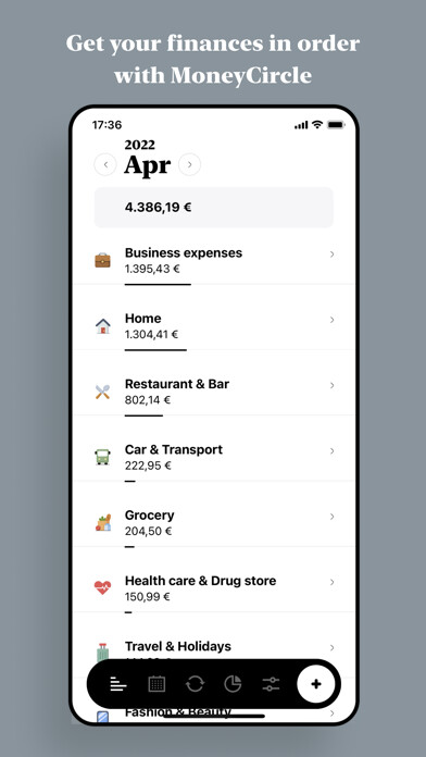 Emulate iPhone app MoneyCircle - Track spending using MyAndroid Emulate iPhone app MoneyCircle - Track spending using MyAndroid