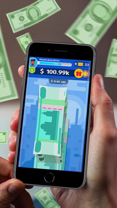 Emulate iPhone app Money Clicker: box of income using MyAndroid Emulate iPhone app Money Clicker: box of income using MyAndroid