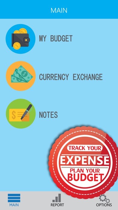 Emulate iPhone app Money Tracker - A weekly budget planner using MyAndroid