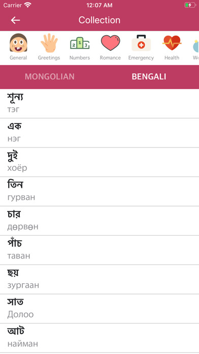 Emulate iPhone app Mongolian Bengali Dictionary using MyAndroid