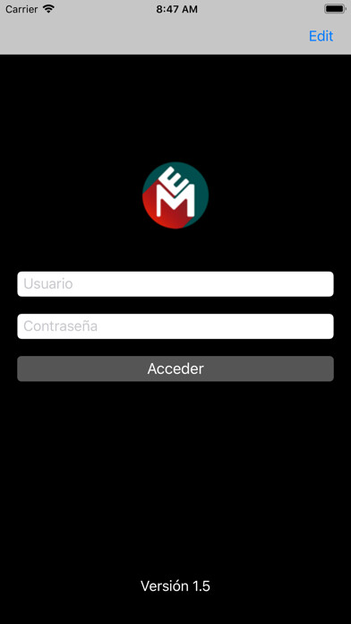 Emulate iPhone app Monitoreo EM using MyAndroid