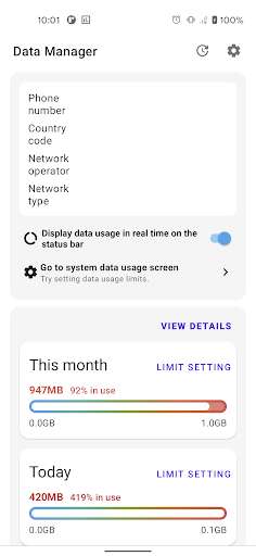 Run android online APK Monitoring data usage from MyAndroid or emulate Monitoring data usage using MyAndroid