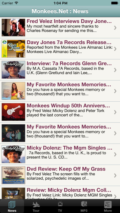 Emulate iPhone app Monkees.Net Fan Club using MyAndroid Emulate iPhone app Monkees.Net Fan Club using MyAndroid