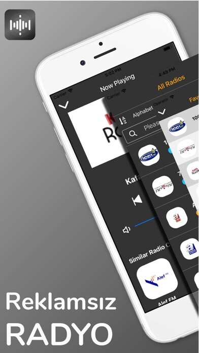 Emulate iPhone app Monkey Radyo - Türkçe Radyolar using MyAndroid