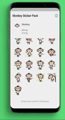 Emulate Android APK Monkey Stickers for WP -WAStickerApps -2-