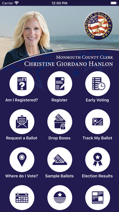 Emulate iPhone app Monmouth County Votes using MyAndroid