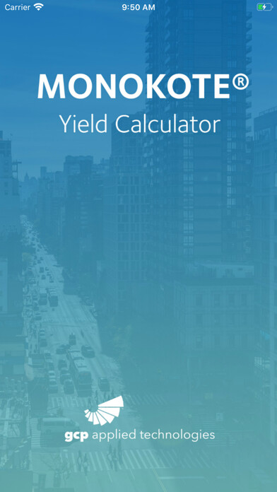 Emulate iPhone app Monokote Yield Calc using MyAndroid