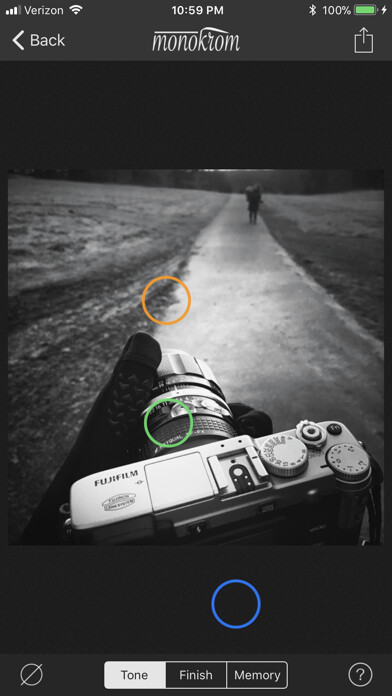 Emulate iPhone app Monokrom B&W Photo Editor using MyAndroid