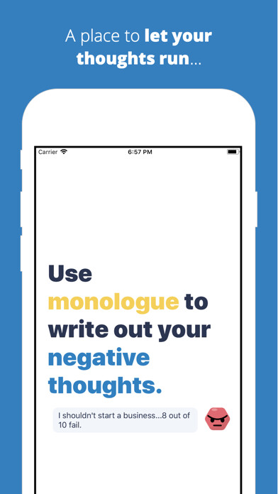Emulate iPhone app Monologue: Positive Self-Talk using MyAndroid