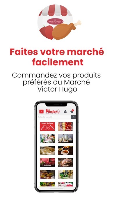 Emulate iPhone app MonPanier - Marché Victor Hugo using MyAndroid