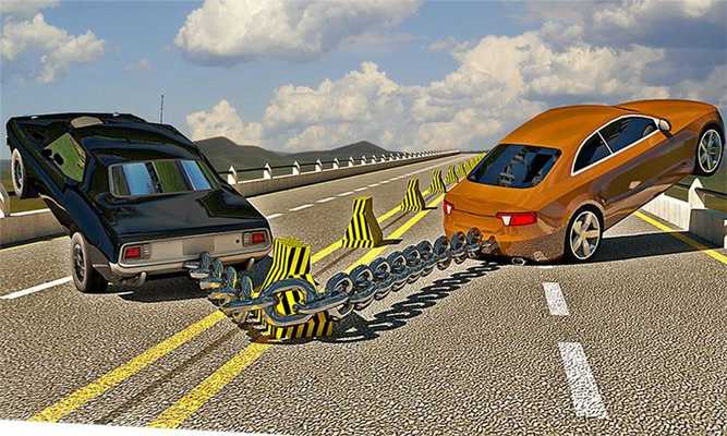 Emulate Android APK Monster Chained Cars: Incredible Stunts Action