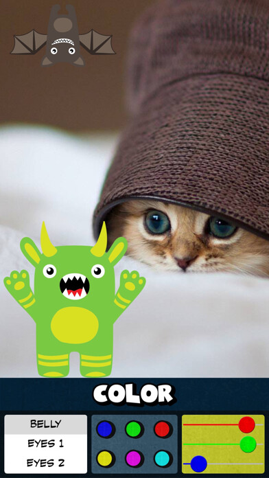 Emulate iPhone app Monster Color Stickers using MyAndroid