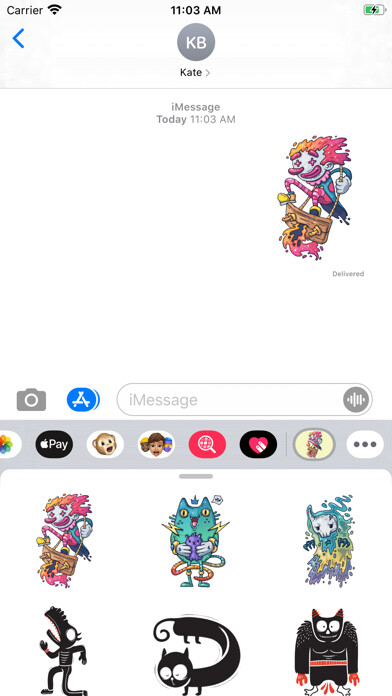 Emulate iPhone app Monster Movie Stickers using MyAndroid Emulate iPhone app Monster Movie Stickers using MyAndroid
