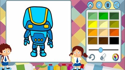 Emulate iPhone app Monsters and robots to paint - coloring book using MyAndroid