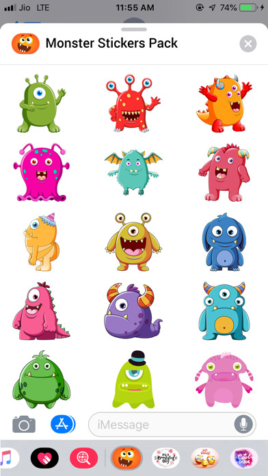Emulate iPhone app Monster Stickers Pack - MS using MyAndroid Emulate iPhone app Monster Stickers Pack - MS using MyAndroid