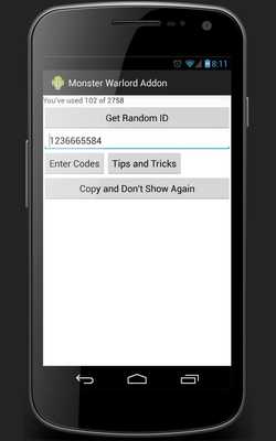 Emulate Android APK Monster Warlord Addon Global