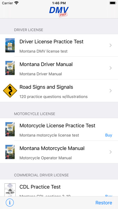 Emulate iPhone app Montana DMV Test Prep using MyAndroid Emulate iPhone app Montana DMV Test Prep using MyAndroid
