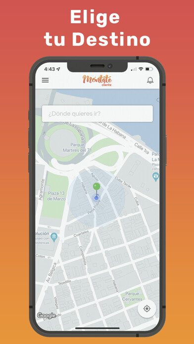 Emulate iPhone app Montate - Pide tu taxi using MyAndroid