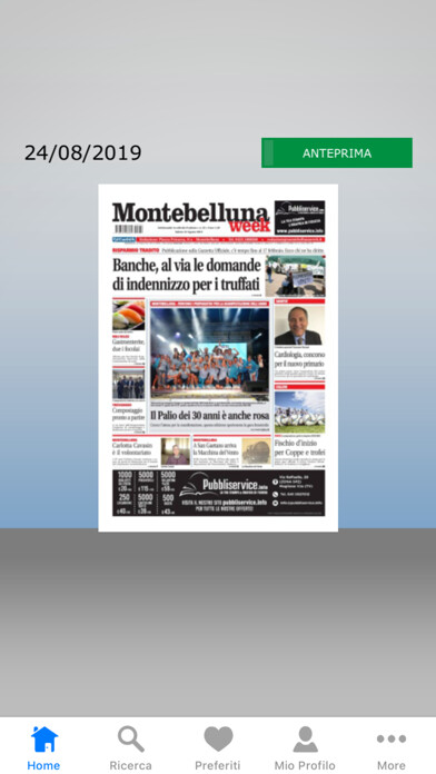 Emulate iPhone app Montebelluna week using MyAndroid