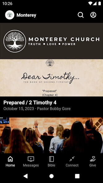 Emulate iPhone app Monterey Church Virginia using MyAndroid