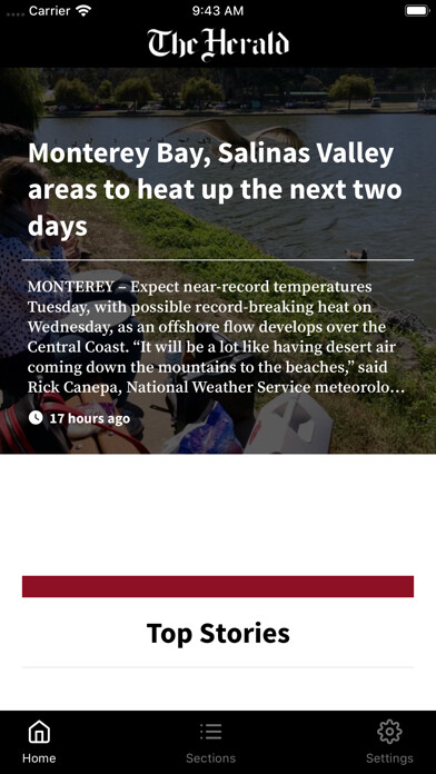 Emulate iPhone app Monterey County Herald using MyAndroid Emulate iPhone app Monterey County Herald using MyAndroid