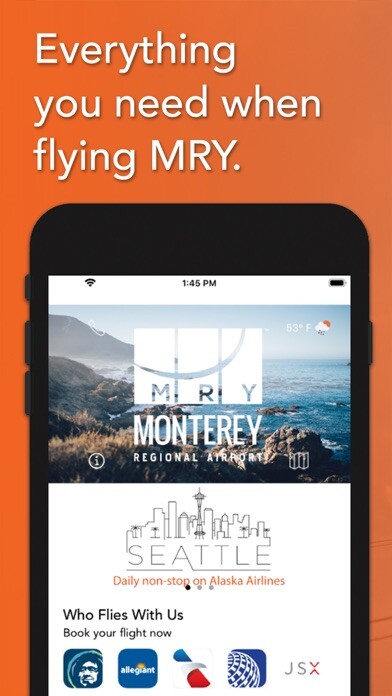 Emulate iPhone app Monterey Regional Airport using MyAndroid Emulate iPhone app Monterey Regional Airport using MyAndroid